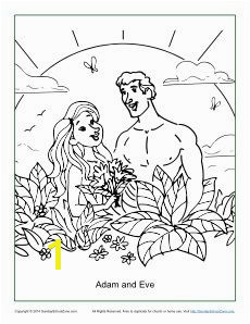 Adam and Eve Coloring Page