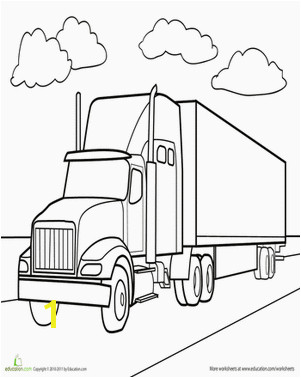 Semi Truck Coloring Page