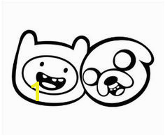 Adventure Time Finn and Jake Vinyl Die Cut Decal Sticker Black