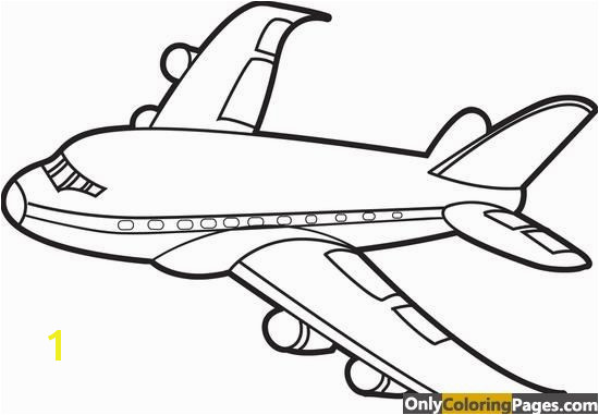 Simple Airplane Coloring Pages