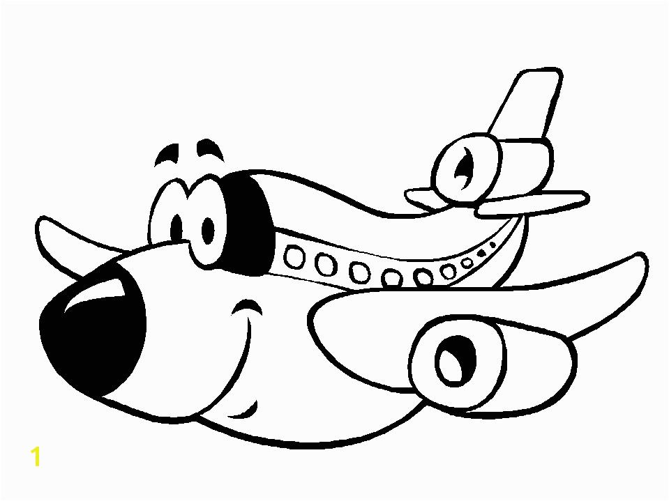 Airplane Coloring Page For Kids