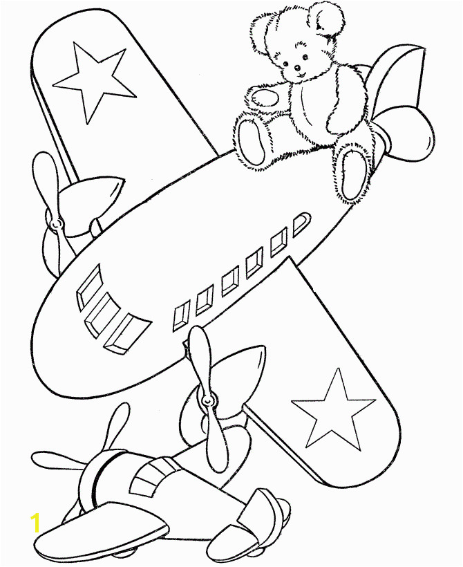 Airplane Kids Coloring Pages