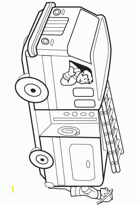 Print coloring page and book Fire Truck Coloring Page for kids of all ages