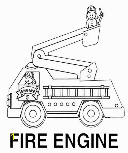 Preschool fire truck colouring pages page 2