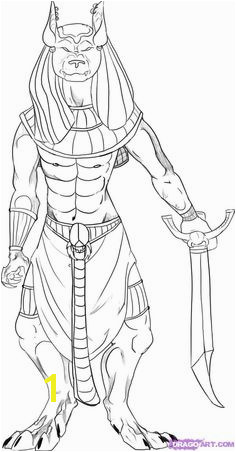 Anubis Coloring Page 64 Best Color Book Images