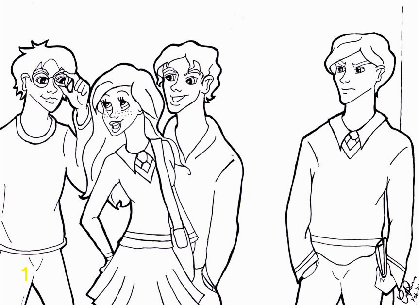 Draco Ginny Harry And Seamus By Corsica Deviantart House Anubis Coloring Pages