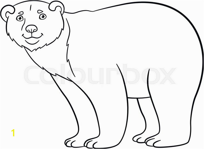 Polar Express Coloring Pages Unique Coloring Pages Cute Polar Bear Stands and Smiles Polar Express