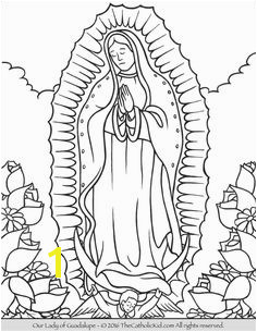 Our Lady of Guadalupe Coloring Page