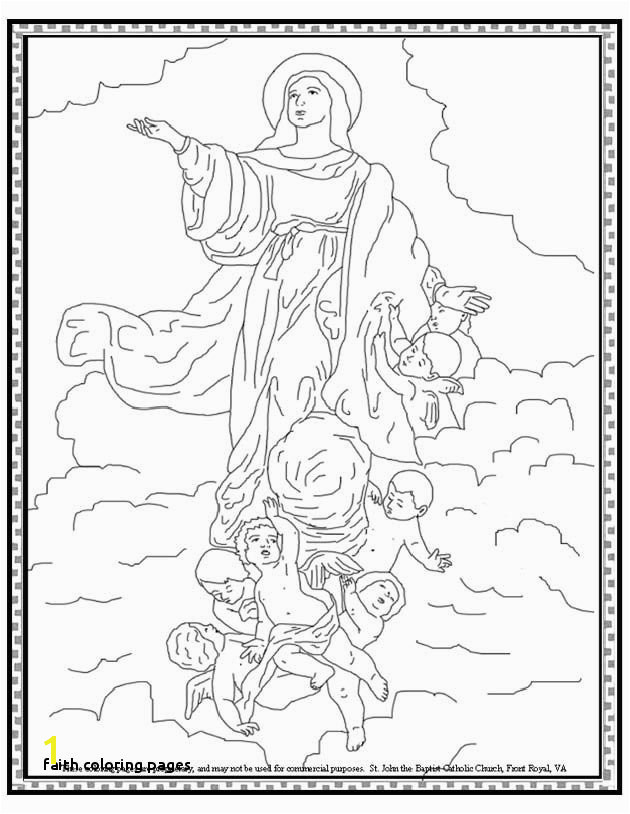 Faith Coloring Pages assumption the Blessed Virgin Mary Coloring Page