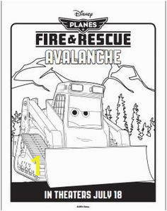 Planes Fire and Rescue Coloring Pages Avalanche planes disney coloring Disney