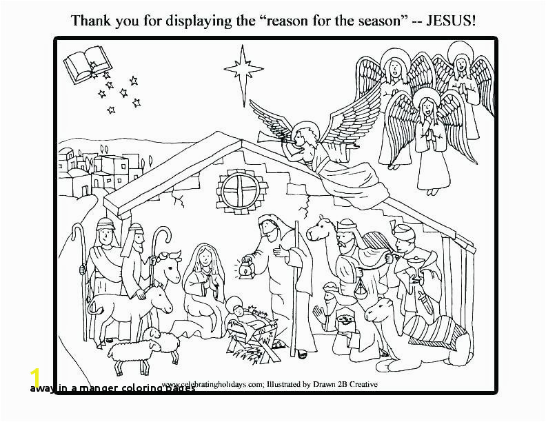 Away In A Manger Coloring Pages Nativity Scene Coloring Book Nativity Scene Coloring Book Manger