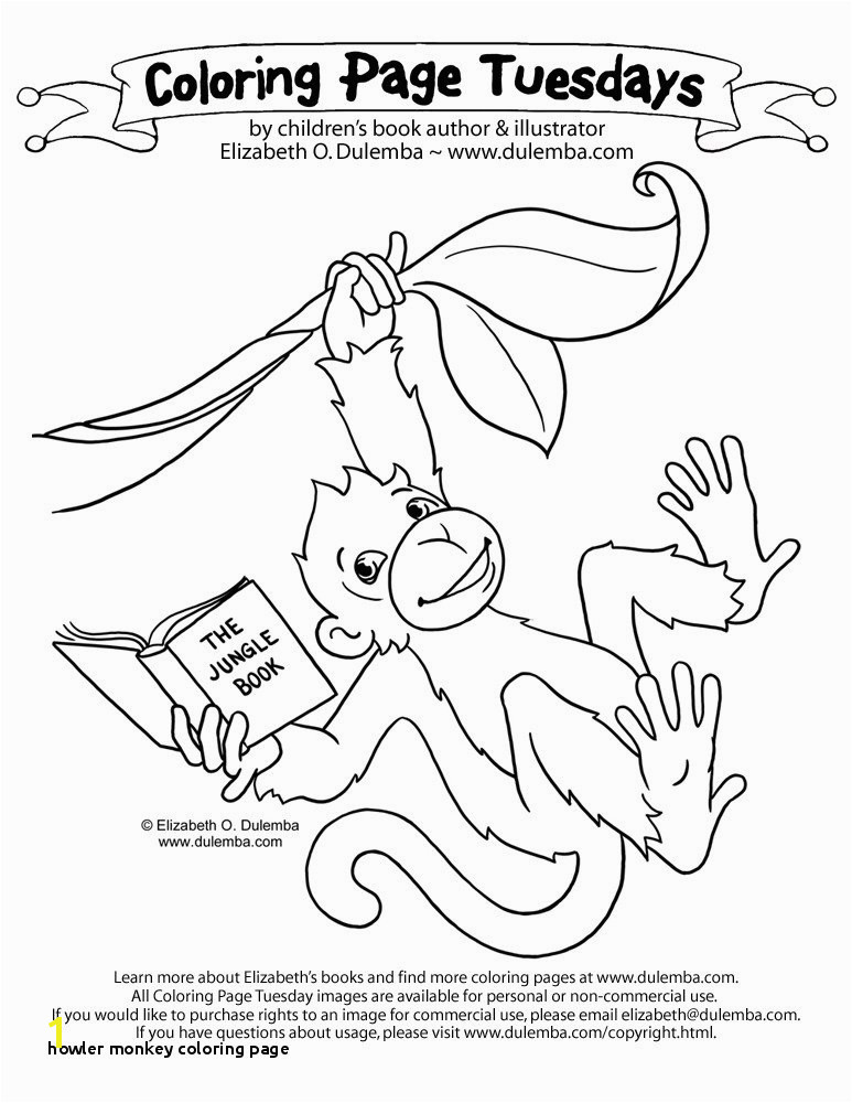 Howler Monkey Coloring Page Howler Monkey Coloring Page at Getcolorings