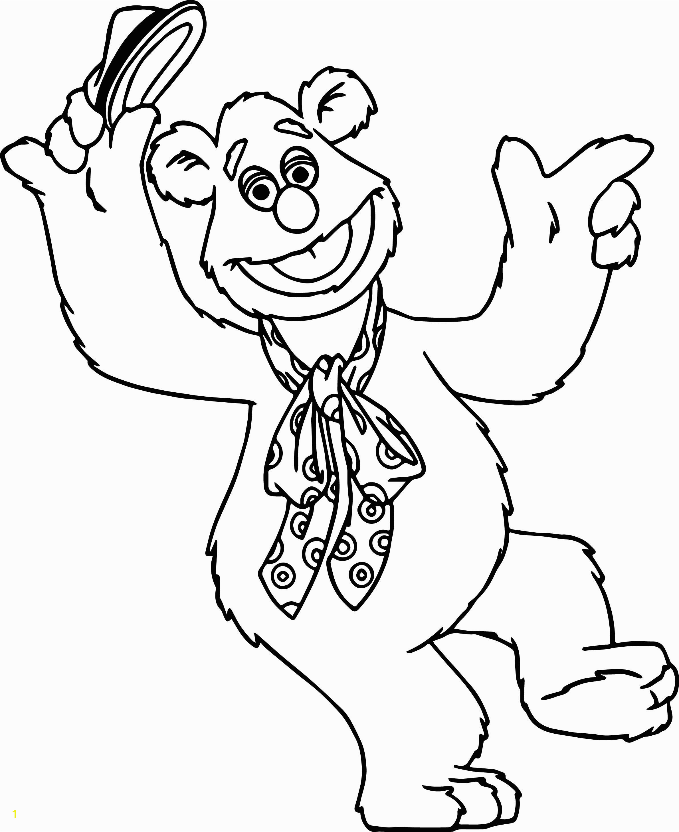 cool The Muppets Fozzie Bear Coloring Pages