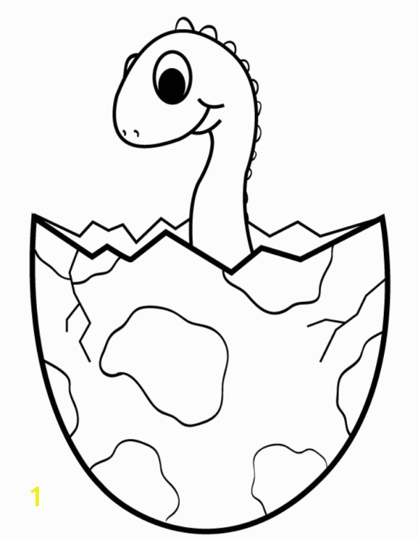 Baby Dinosaur Hatching From An Egg Dinosaur Coloring Pages