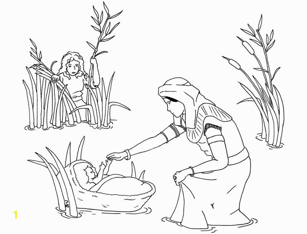 Baby Moses Coloring Page Printable Free Moses Coloring Pages Castrophotos