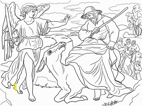 Balaam and his Donkey coloring page