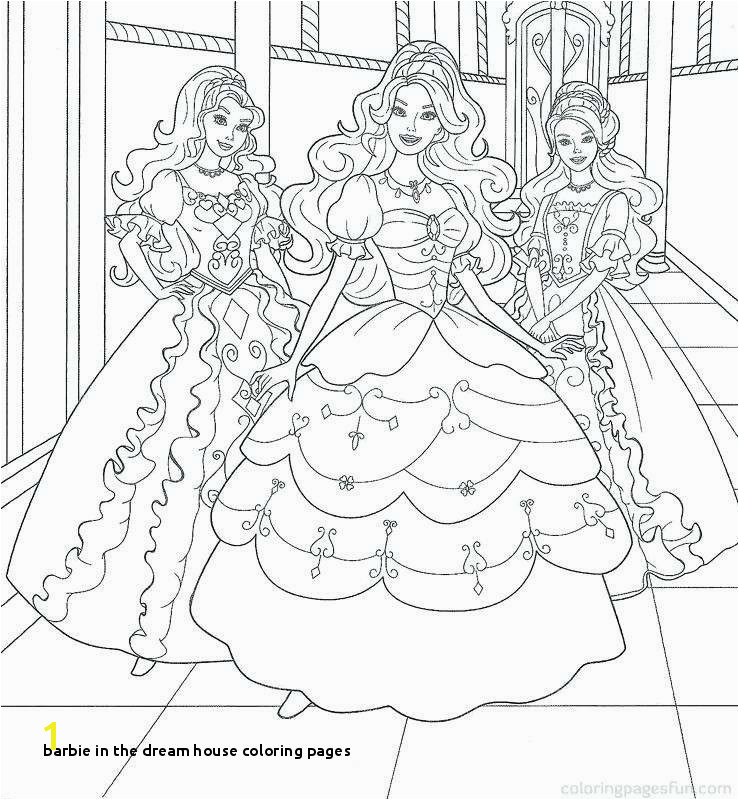 Barbie In the Dream House Coloring Pages Barbie Dream House Coloring Pages Awesome Barbie Colour In