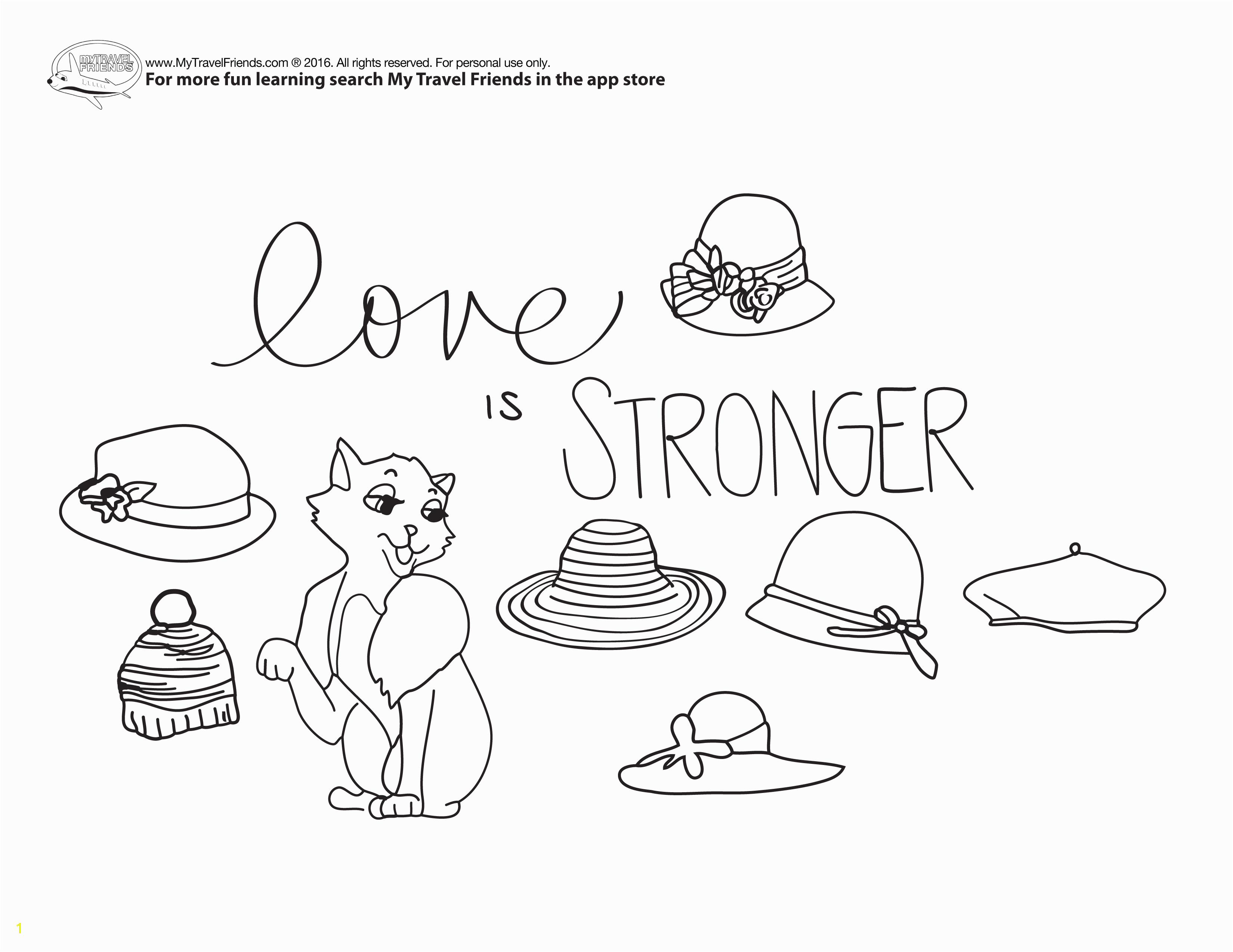 Alley and Hats COLORING PAGE mytravelfriends My Travel Friends 