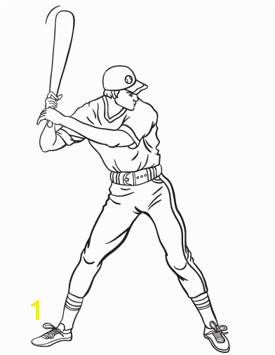 Printable baseball player coloring page Free PDF at coloringcafe