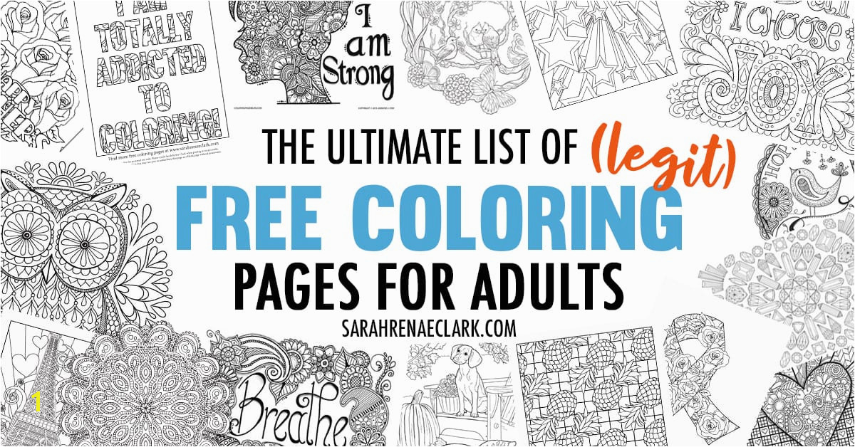 The Ultimate List of Legit Free Coloring Pages for Adults