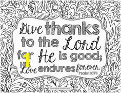 Salmos 107 1 Vers­culo B­blico Bible Verse Coloring Page Free Coloring Pages