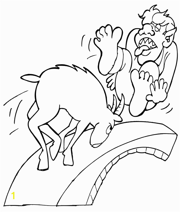 Billy Goats Gruff Coloring Page