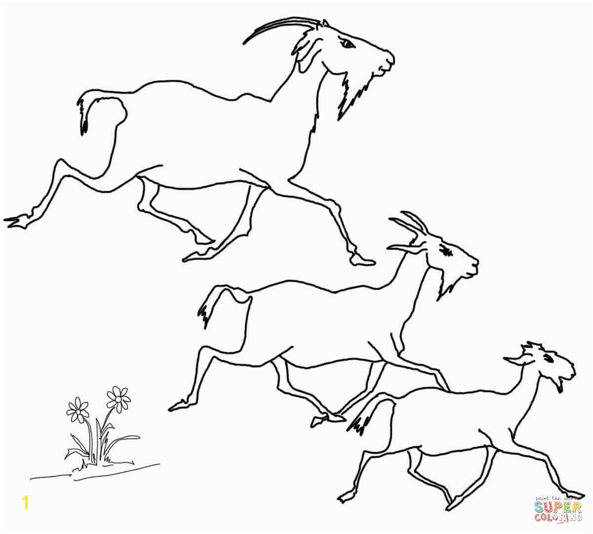 Three billy goats gruff coloring pages