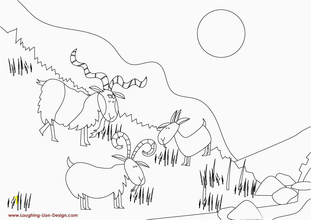 Awareness Three Billy Goats Gruff Coloring Page Az Coloring Pages