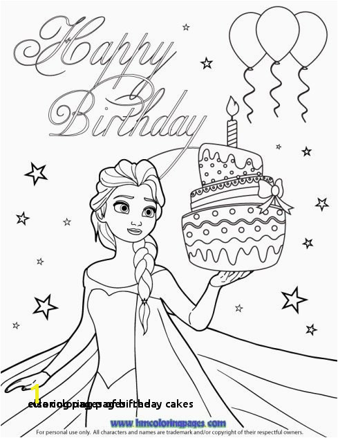 Coloring Pages Birthday Cakes Elsa Coloring Pages Free Colouring Family C3 82 C2 A0 0d