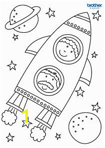 Printable Rocket Coloring Page For Kids