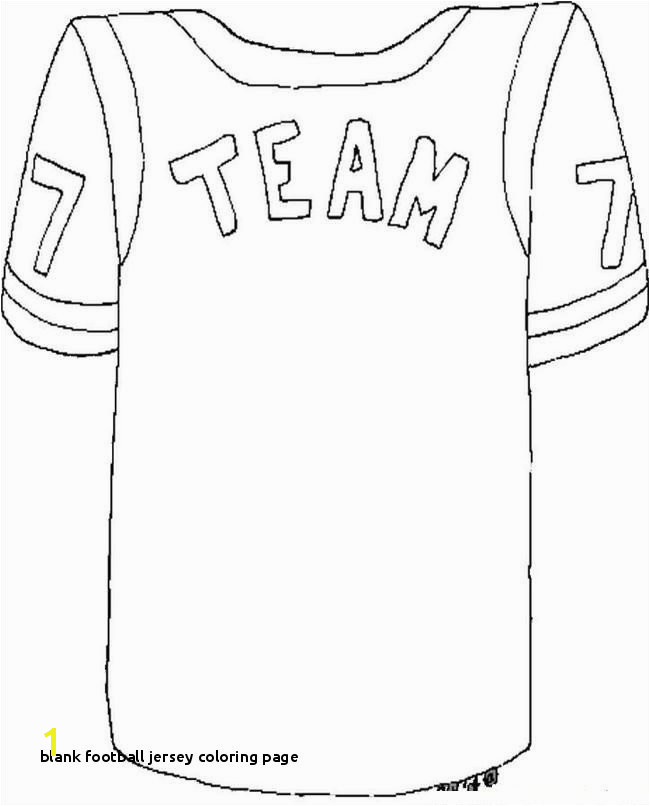 25 Blank Football Jersey Coloring Page