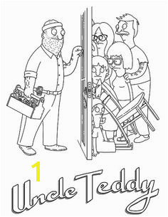 uncle teddy bobs burgers coloring page