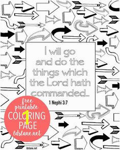 "I Will Go and Do" Scripture Coloring Page by ldslane Book