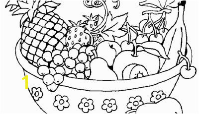 New Fruit Bowl Printable Coloring Pages Gallery