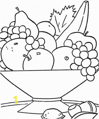 Cut out pieces of fruit & have the kids paste them into the fruit bowl naming them as the go Printable