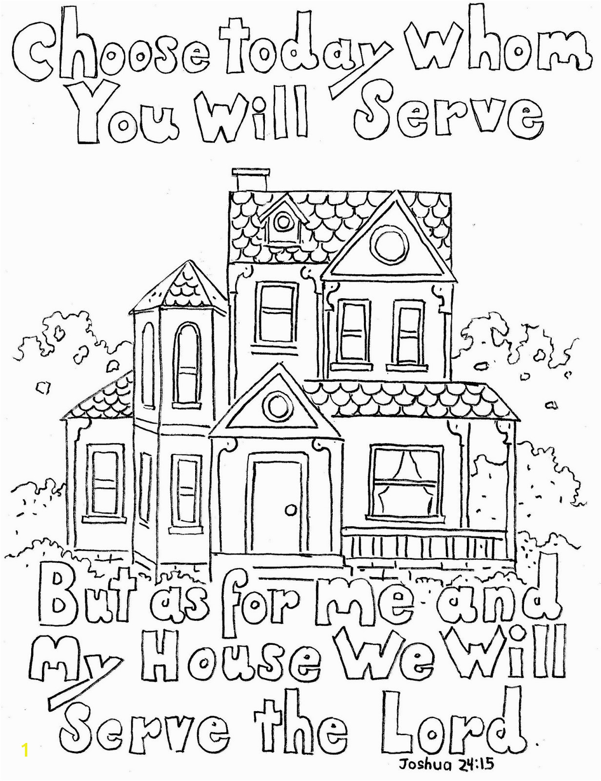 The Boxcar Children Coloring Pages Announcing Obey Coloring Page the Lord Joshua 24 15 Print and