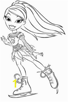 Bratz Playing Ice Skating Coloring Pages Ice Skating Party Skate Party Doodle Coloring