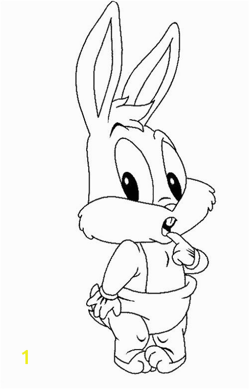 Baby Bugs Bunny Coloring Page