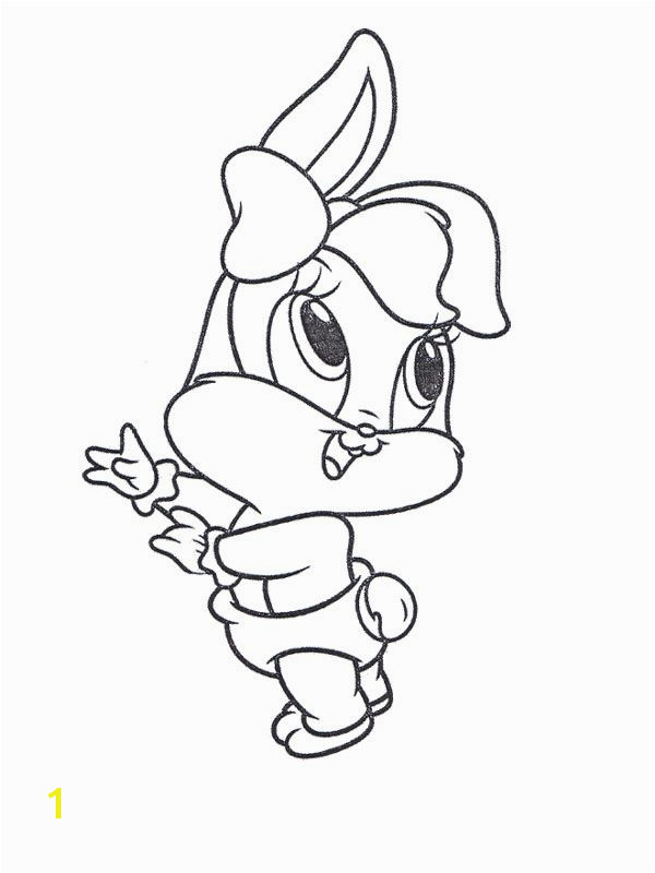 Baby Girl Bugs Bunny Coloring Page