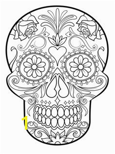 Sugar Skull coloring page from Sugar Skulls category Select from printable crafts of cartoons nature animals Bible and many more