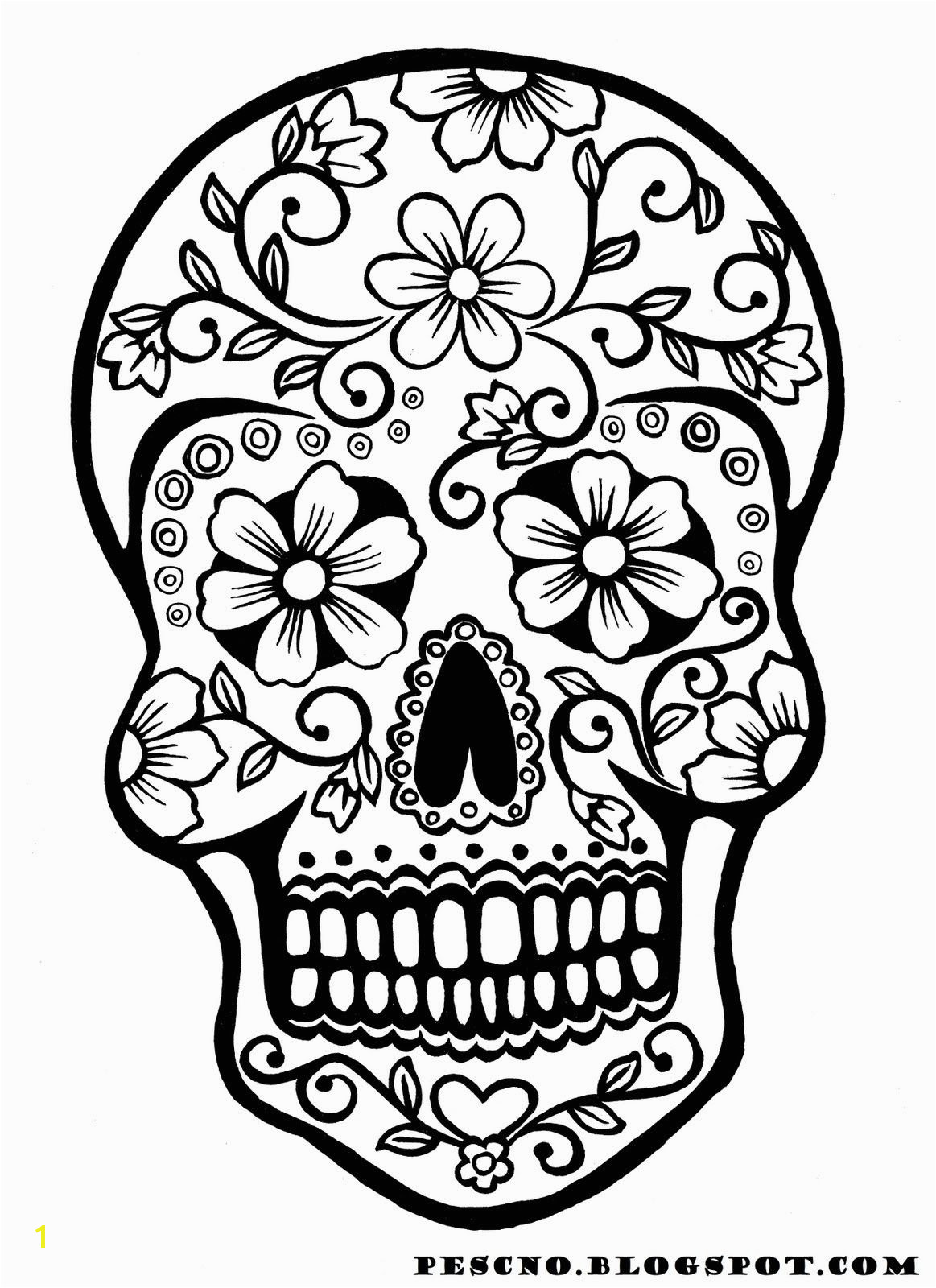 sugar skull coloring pages