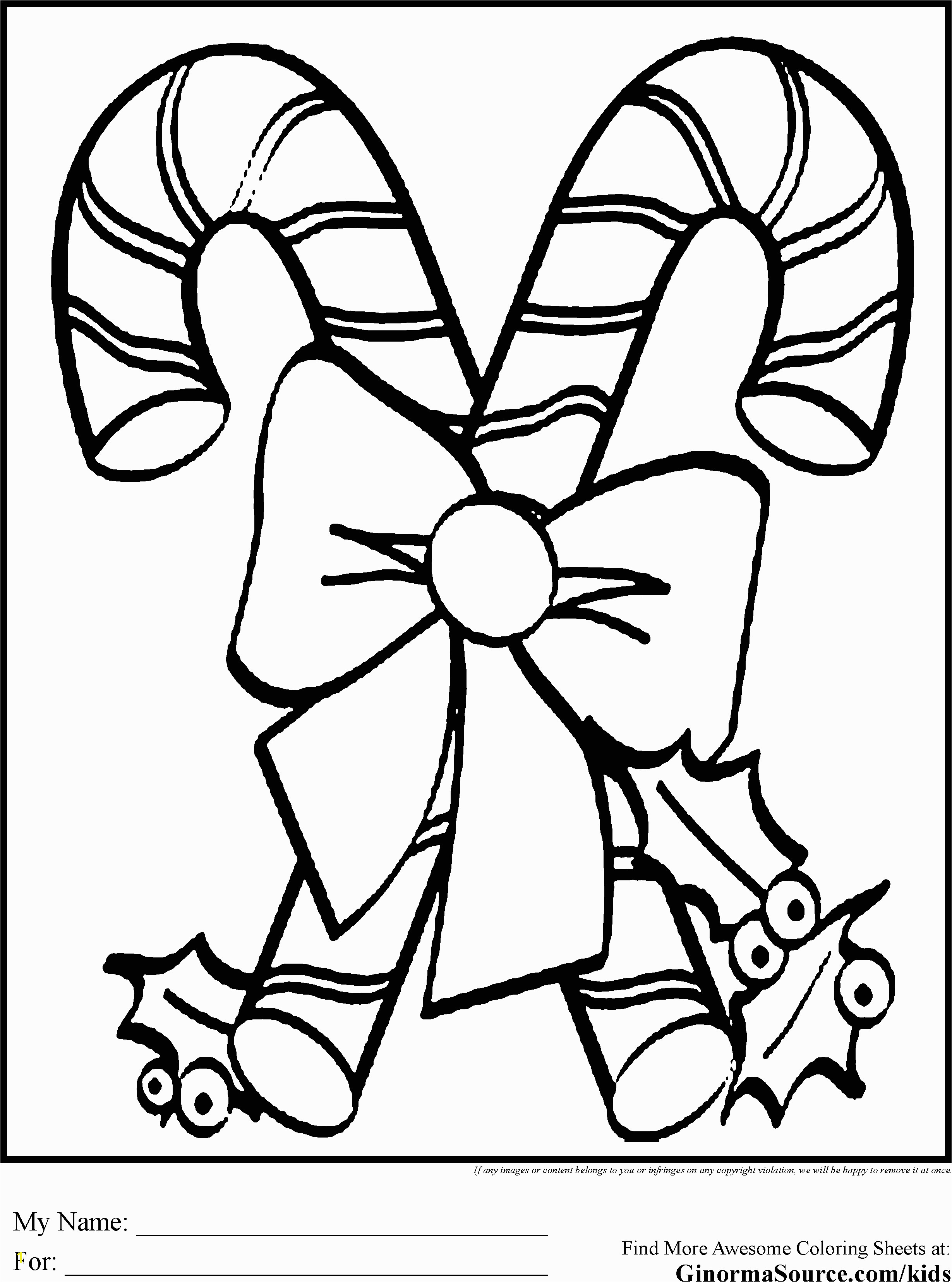 Candy Cane Coloring Pages to Print Christmas Coloring Pages for Kids Candy Canes