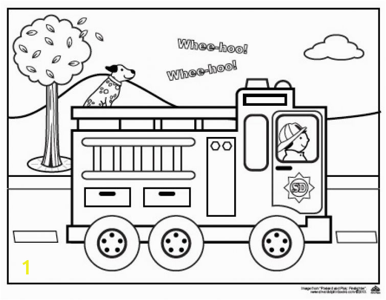 Cartoon Fire Truck Coloring Page Fire Truck Coloring Page for Preschoolers