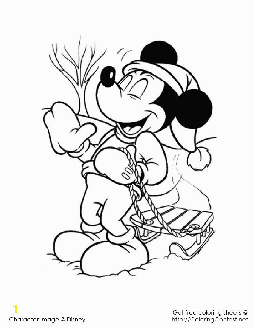 Mickey Mouse Christmas Coloring Pages 22