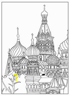 Free adult coloring page of the Saint Basil s Cathedral in Red Square in Moscow