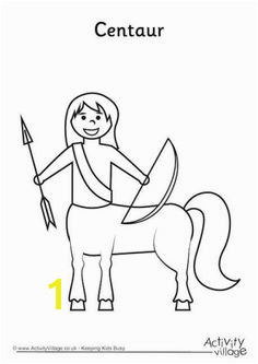 Centaur Colouring Page