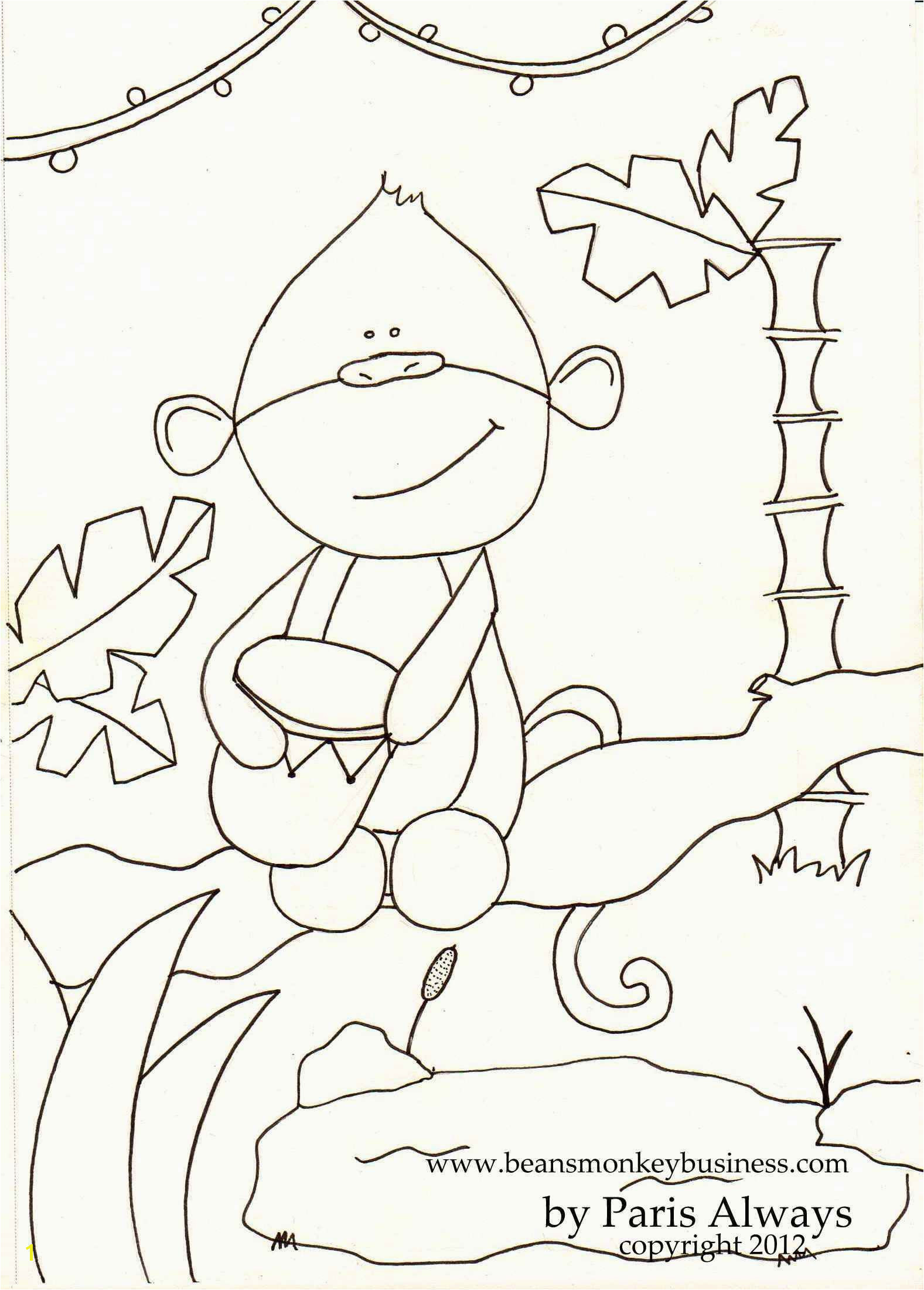 Paris did a Coloring Page for Bean and kids to color and use for our activities