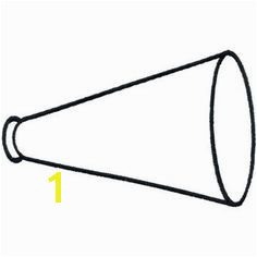 Printable Cheer Megaphone Outline Sketch Coloring Page