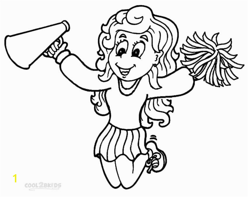 Printable Cheerleading Coloring Pages For Kids