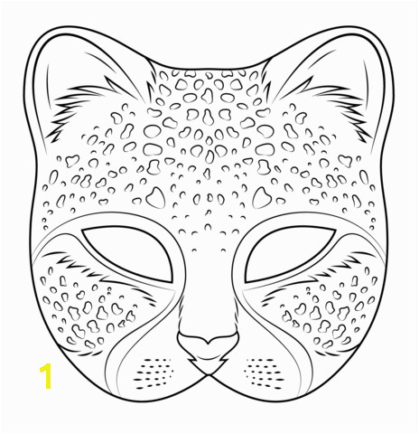 Cheetah Running Coloring Pages Cheetah Mask Coloring Page From Masks Category Select From